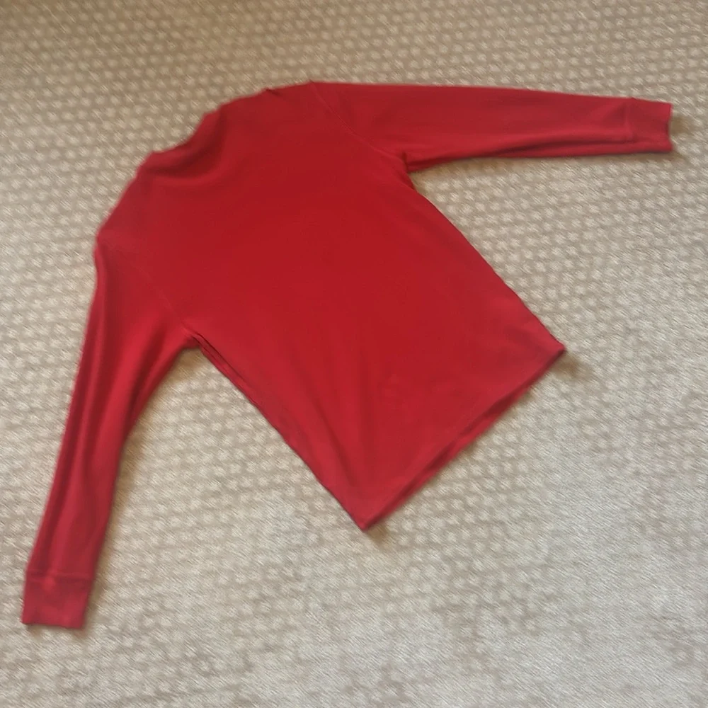 Men's Polo Ralph Lauren Red Thermal Waffle Knit Red Longsleeve Shirt